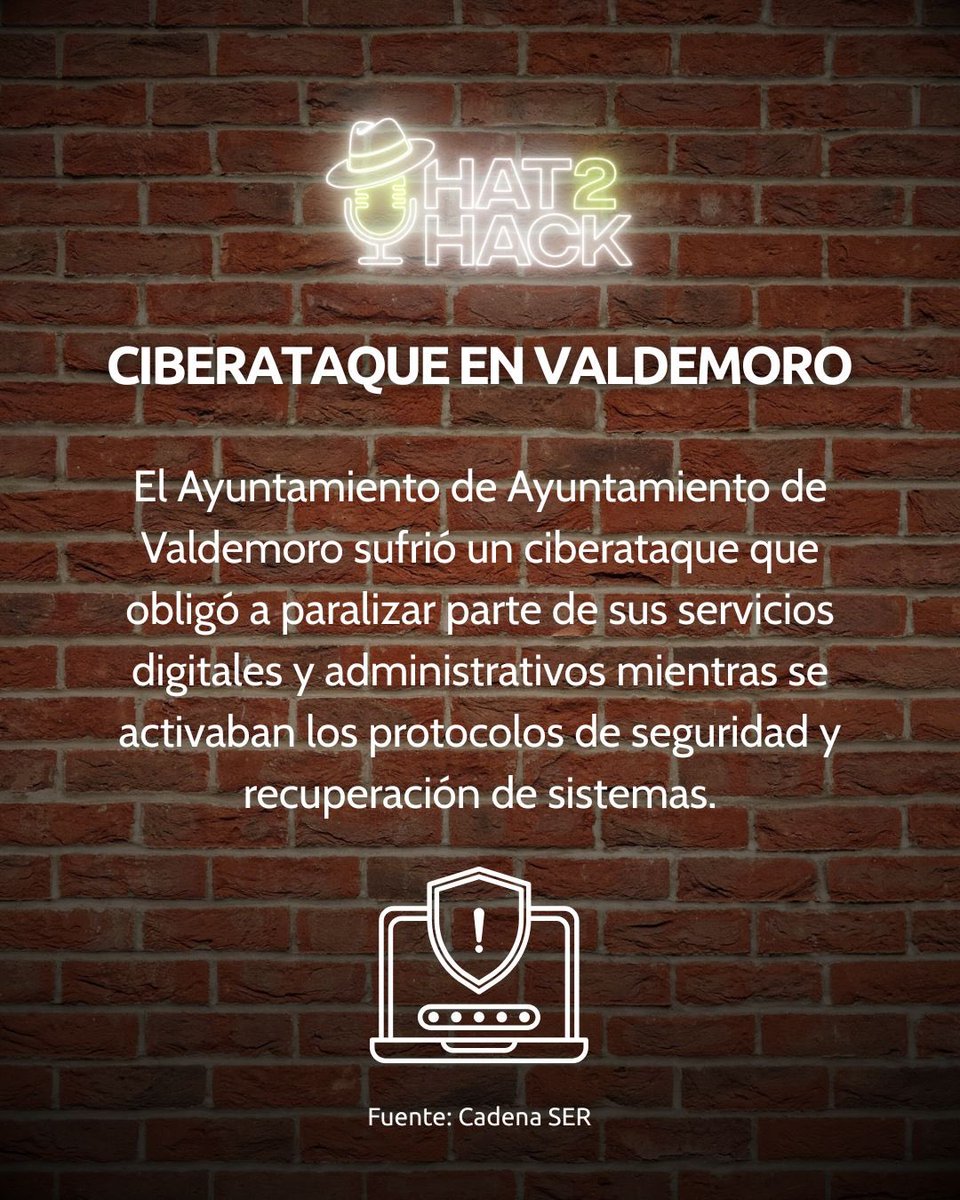 hat2hack's tweet photo. ¡Nuevo top 3 de noticias sobre #ciberseguridad! 🚨

🥇 ���Se abren 1.700 plazas públicas en IA y ciberseguridad”

🥈 “#RansomHouse asegura haber hackeado a #Trellix”

🥉 “El Ayuntamiento de #Valdemoro sufre un %ciberataque”

#Hat2Hack #Ciber #Podcast https://t.co/JD0BWtwiVr