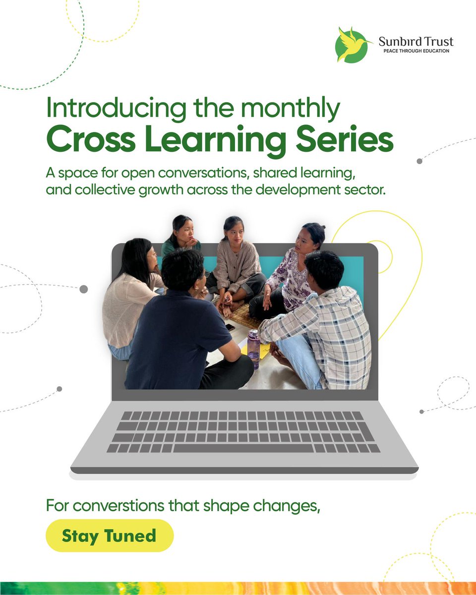 SunbirdTrust's tweet photo. Join the Monthly Cross Learning Series: A space for changemakers to exchange ideas and learn from on-ground experiences.

Starting May 2026 | Last Saturday of every month.

#SunbirdTrust #CrossLearning #ConversationsThatShapeChange https://t.co/wrEMlAvSWd