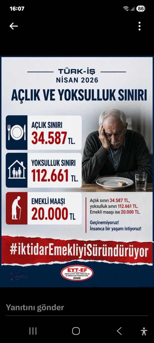 SaadetN1's tweet photo. Tüm Emeklilere 40BinTL Seyyanen Zam #SeyyanenZam ELZEMDİR!

#EmekliDertliHükümeteTepkili
#5000KısmininTepkisiHükümete https://t.co/a5k0HV8iuF