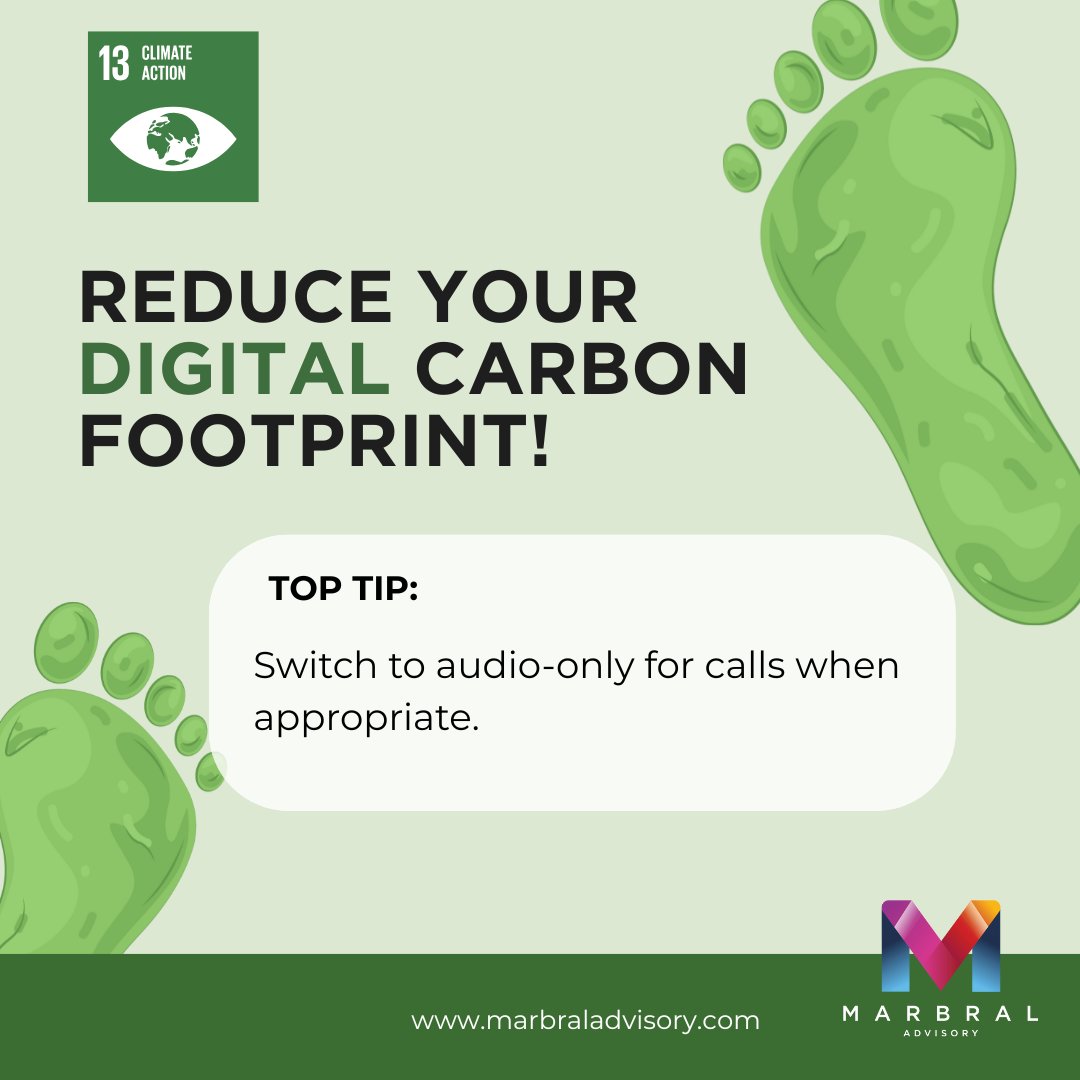 MarbralAdvisory's tweet photo. At Marbral Advisory, we promote mindful use of video calls. Reducing video streaming when it isn’t essential saves data and lowers energy consumption 🌱 

Small habits, big outcomes. https://t.co/tLsgOWlAcJ