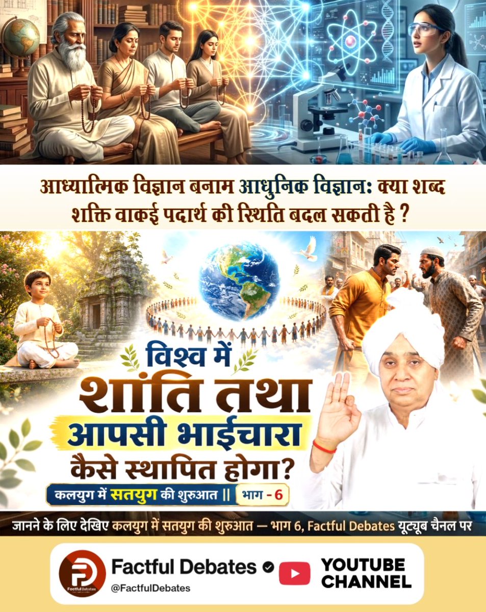 Mk_sahu_'s tweet photo. #Kalyug_Mein_SatyugKiShuruat6
 विश्व में कैसे आएगी शांति?
जानने के लिए देखिए कलयुग में सतयुग की शुरुआत — भाग 6, Factful Debates यूट्यूब चैनल पर
Watch Factful Debates Yt
https://t.co/68l8SY0nWr https://t.co/xfHU451qJp