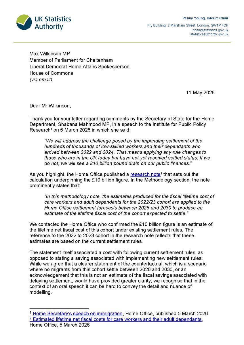 UK Statistics Authority tweet media
