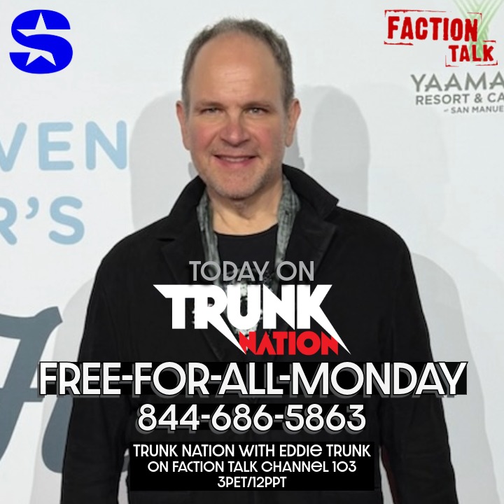TrunkNationSXM's tweet photo. It’s #FreeForAllMonday on #TrunkNation! @EddieTrunk is kicking off the week with open phones — weekend recaps, rock rants, hot takes, questions… anything goes!
📞844-686-5863
⏰3-5pET
📻@factiontalkxl channel 103 & the @SIRIUSXM app: https://t.co/nwKVQse6VH https://t.co/zfGCHgHZk6