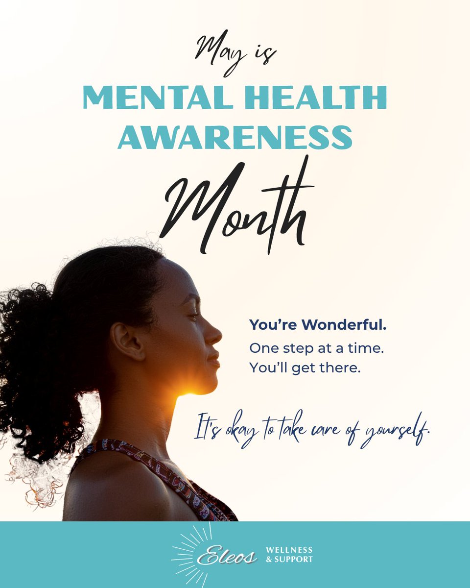 ELEOSWELLNESS's tweet photo. Mental health is something we all navigate differently, and taking care of yourself can look different from day to day.

We encourage you to give yourself grace, take things one step at a time, and remember that support is always available. 💙

#Eleos #MentalHealthMonth https://t.co/AXwPCJ1Hwq