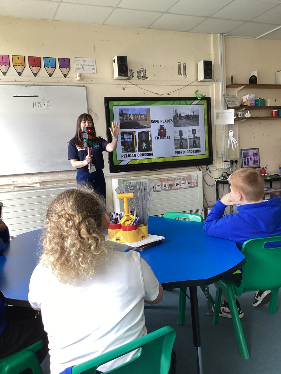 StJosPri's tweet photo. Chloe visited Castell to reinforce Road Safety Rules. https://t.co/RHMRp13dDx