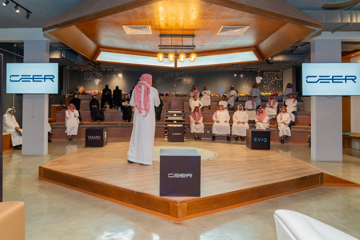 ceer's tweet photo. As part of its #DriveSmarter campaign
#CEER organized a lecture for university students in Riyadh, aiming to enhance their understanding of the economic &amp; environmental benefits of EVs, their role in reducing emissions &amp; contribution to the future generations's quality of life. https://t.co/elNVOMujmM
