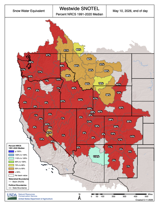 CoyoteGulch's tweet photo. #Snowpack news May 11, 2026 https://t.co/pFrJXOAnJj https://t.co/9uwVbW0SU0