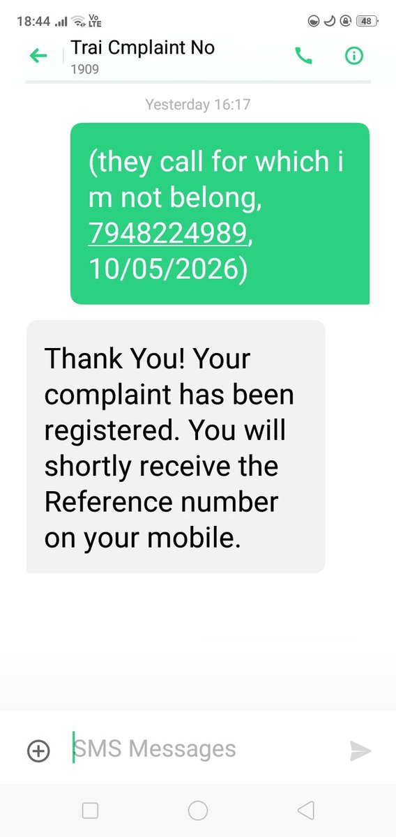 imsehori's tweet photo. @TRAI 
sir i share 3 screenshot, 
(1) compliant &amp; confirmation of compliant 
(2) response from mobile service provider
(3) call history of that spam no

kya majak bana rakha he, even @airtelindia gives 198 no which is just joke , u will know when call on that about them Said https://t.co/DRBrPbDSB3