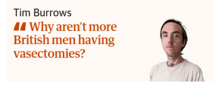 BSwiggarty's tweet photo. @ZeldaZealot New article just dropped in famously left wing publication The Guardian today. Get a vasectomy white man. https://t.co/vjaurm5Y2C
