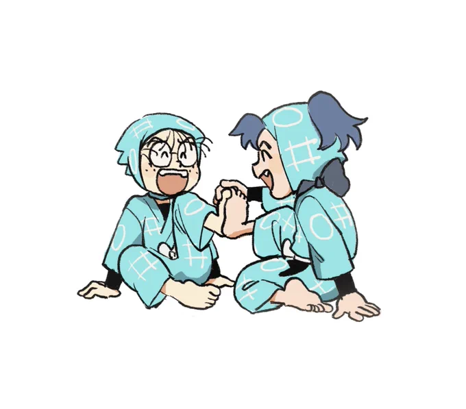 足のくらべっこ
