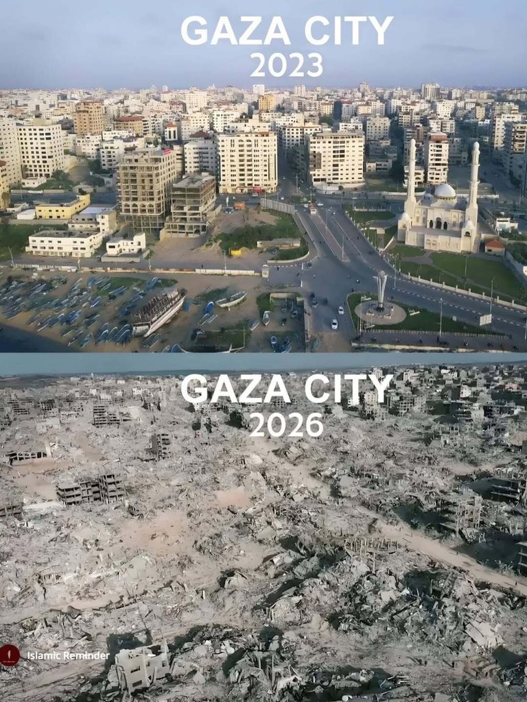 Gaza before and after the Israeli genocide