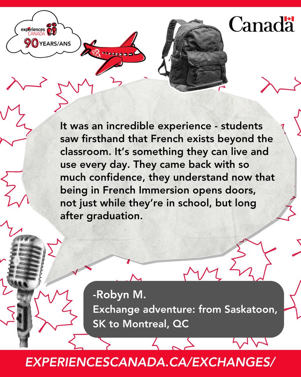 ExperiencesCAN's tweet photo. We’re spotlighting 2026 exchanges for this week’s #Our90Stories! 📸

From strengthening French language skills in Quebec to gaining a deeper connection with Inuit culture, learn about the journeys that are shaping young Canadians. https://t.co/lbzDqfRNzs