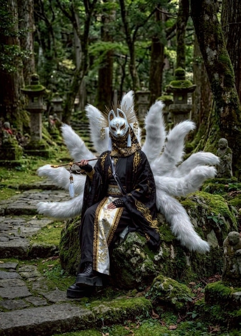 BONGNao's tweet photo. ⛩️白之狐

#凡Style #創作 #妖装
All rights reserved.▲Reproduction secondary use and AI study prohibit
白色テイク２。やはり神々しく見えるな白のお狐様は。他には紫、赤、黒、金、銀あたりのお色み https://t.co/i8Kbrgn8mo
