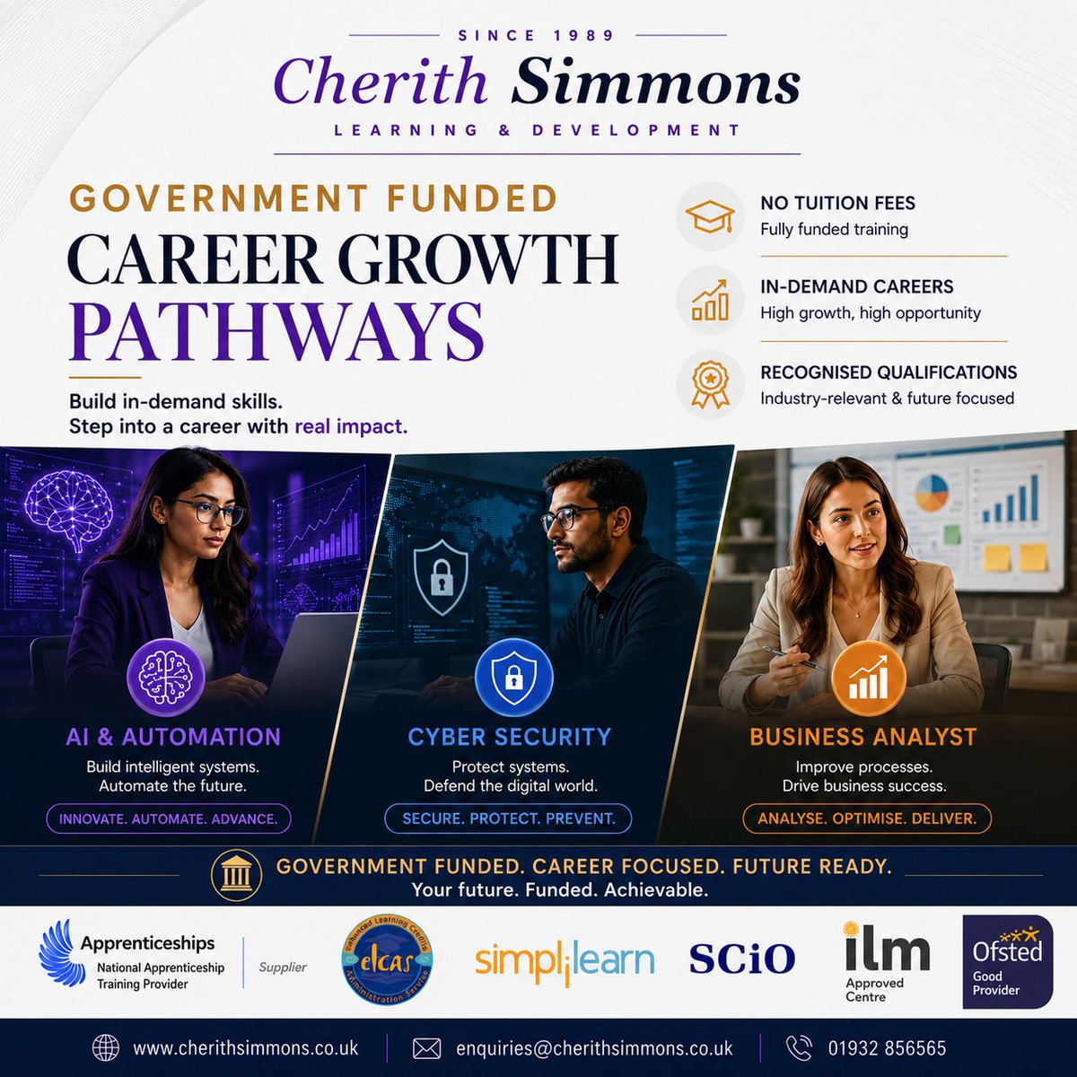 CherithSimmons's tweet photo. AI, Cyber Security, or Business Analysis — which career path fits you best?
Three fast-growing industries. Endless opportunities.
Comment your choice below
#AIJobs #CyberSecurity #BusinessAnalyst #CareerGrowth #UKCareers #TechCareers #Apprenticeships #DigitalSkills #FutureSkills https://t.co/inSnOniVTK