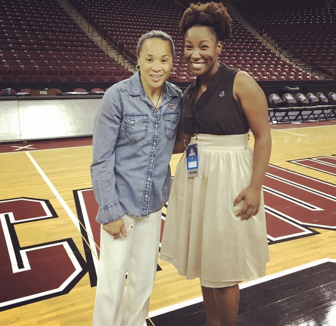 UC_SPAD's tweet photo. Faculty Spotlight of the Week: Dr. Monyae Williamson-Gourley

Fun fact: She served as the SID for JU WBB during its first-ever NCAA Tournament run. The Dolphins met South Carolina in the first round, where Coach Yo introduced Dr. WG to Coach Staley.

#UCSportAdministration https://t.co/7RX4v45Z97
