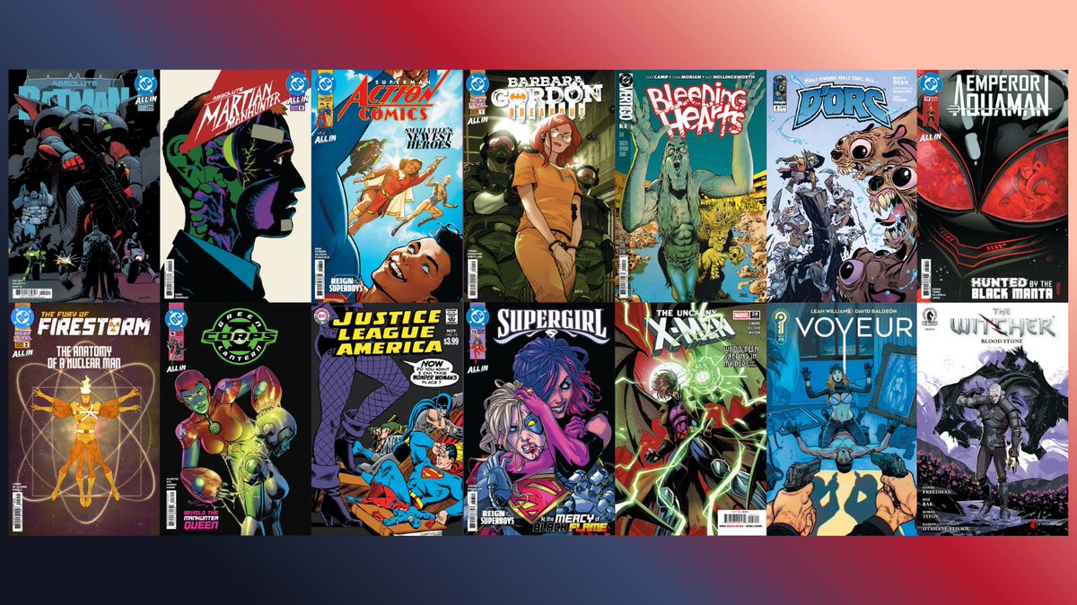 This week's Pull List is a beast.

Absolute Batman drops the Robins. The penultimate Absolute Martian Manhunter. And Barbara Gordon Breakout begins.

Plus Bleeding Hearts, Firestorm, and the final issues of Voyeur and The Witcher: Blood Stone.

What's everyone reading this week?