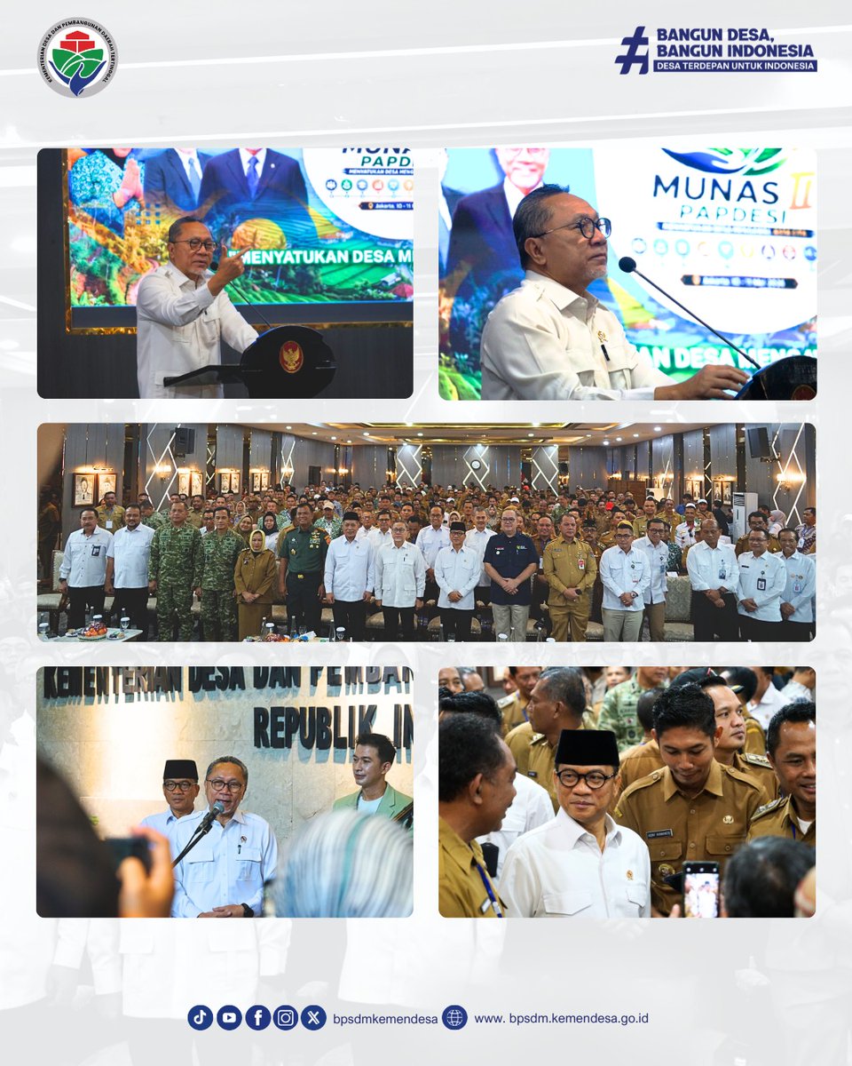 Jakarta, 11 Mei 2026, Kementerian Desa PDT melaksanakan Musyawarah Nasional II DPP PAPDESI 2026 di Oproom Kantor Kementerian Desa PDT.
Pada kesempatan ini Mendes Yandri menyampaikan harapannya "persatuan adalah kekuatan utama dalam membangun Indonesia dari desa."