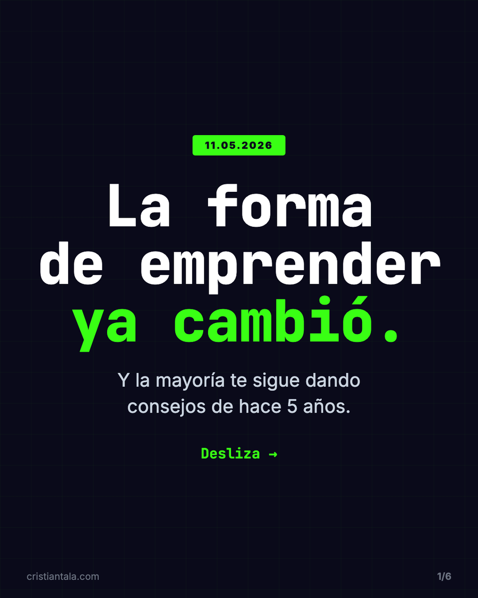naitus's tweet photo. La forma de emprender ya cambió.

La mayoría te sigue dando consejos de hace 5 años.

🧵 https://t.co/ZhNbeIHBsv