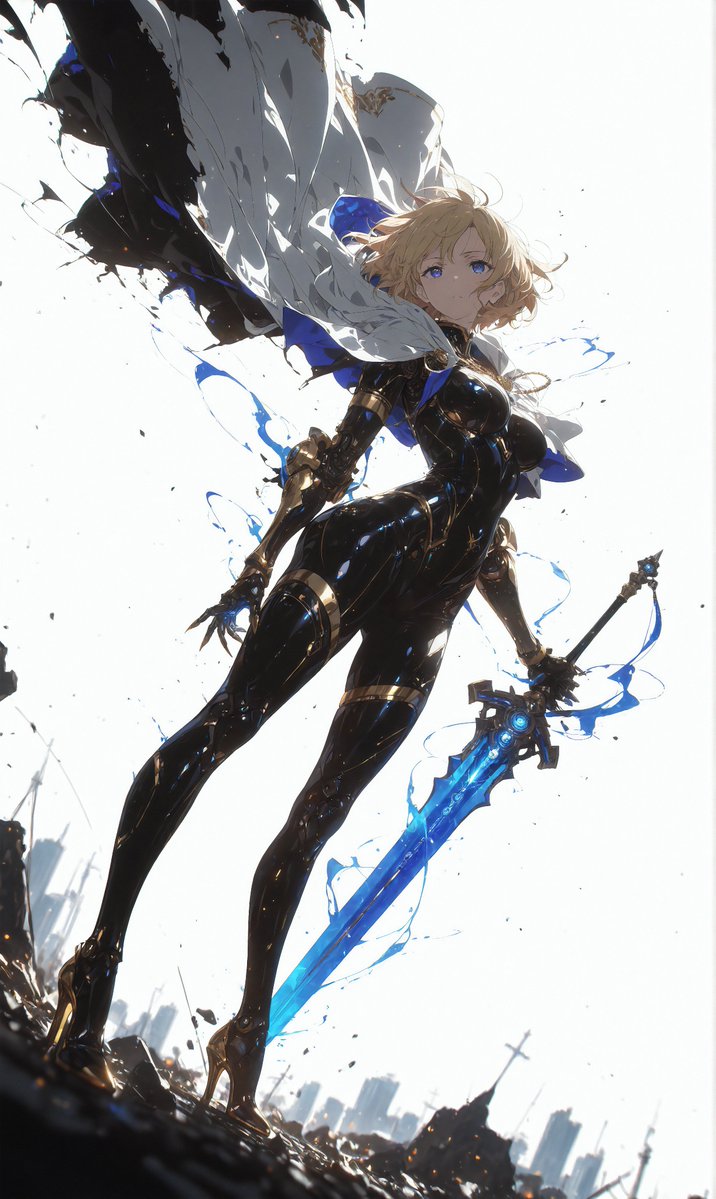 AIイラスト #DarkFantasy 変身前と 変身後（闇属）