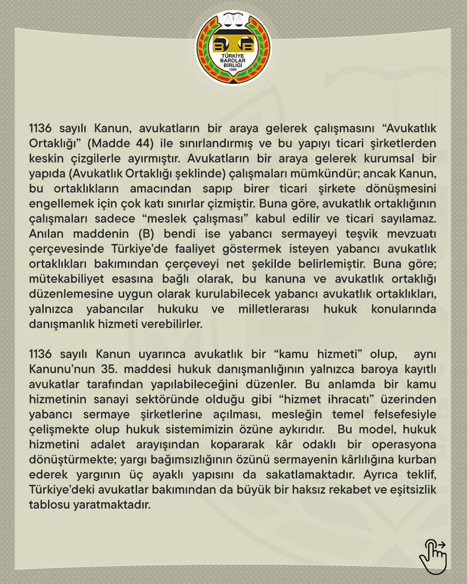 Türkiye Barolar Birliği tweet media