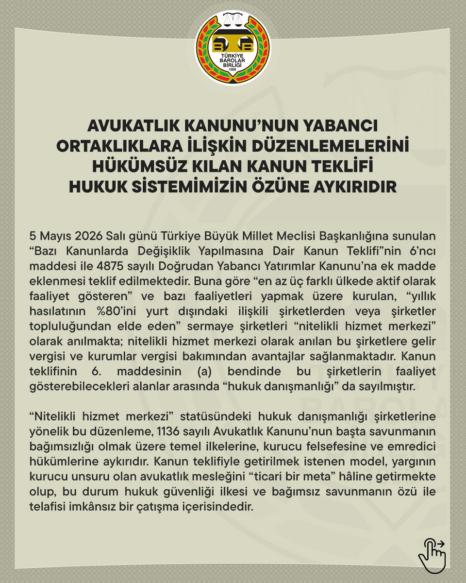 Türkiye Barolar Birliği tweet media