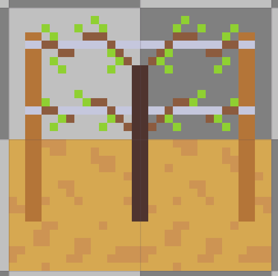MedeaGD's tweet photo. I've been trying to figure out the full growth stage of grapevines, but I'm not sure I'm on the right track...

#pixelart #indiedev #solodev https://t.co/o83O4d4i0i