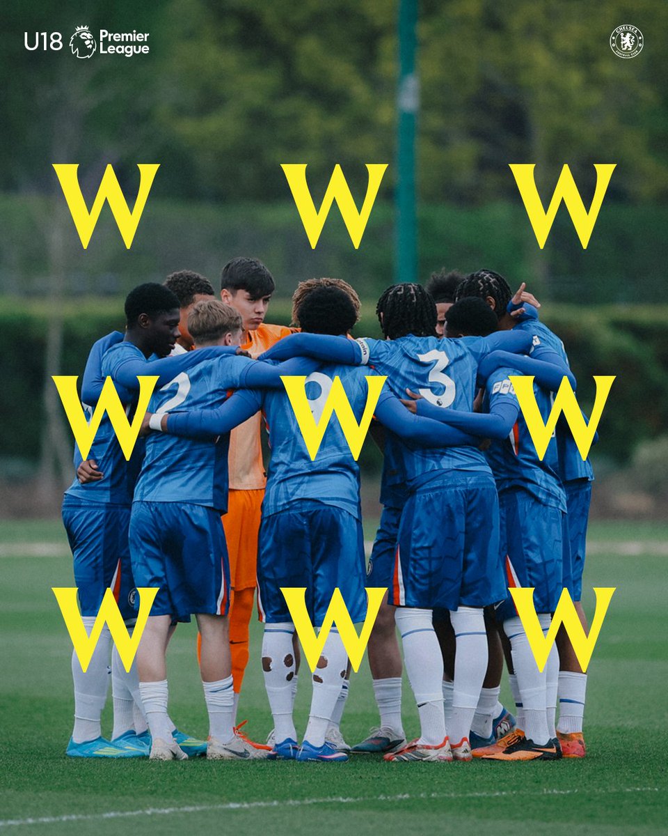 ChelseaFC's tweet photo. Nine wins in a row for our Under-18s! 👏 https://t.co/rXjByRC2FA