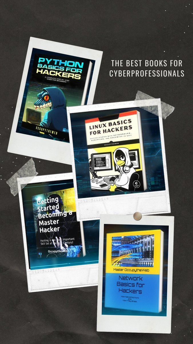 Linux Basics for Hackers. hackersarise.thinkific.com/courses/linux-… 

Networking Basics for Hackers.  hackersarise.thinkific.com/courses/networ… 

Metasploit Basics for Hackers. hackersarise.thinkific.com/courses/metasp… 

Getting Started Becoming a Master Hacker.  hackersarise.thinkific.com/courses/gettin…