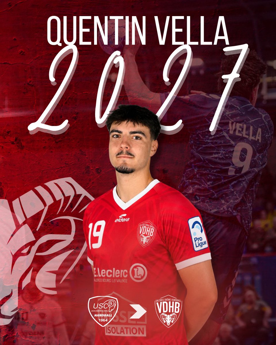 VDHB_officiel's tweet photo. (Re)Bienvenue Quentin 🔥

Le VDHB est très heureux de vous annoncer l'arrivée de Quentin Vella pour la saison prochaine 🔴⚪
Après deux saisons au centre de formation de l'@USCreteilHB, l’ailier droit de 20 ans revient avec les Béliers💪

#PlusLoinEnsemble #VDHB https://t.co/nAURMeA3Oy