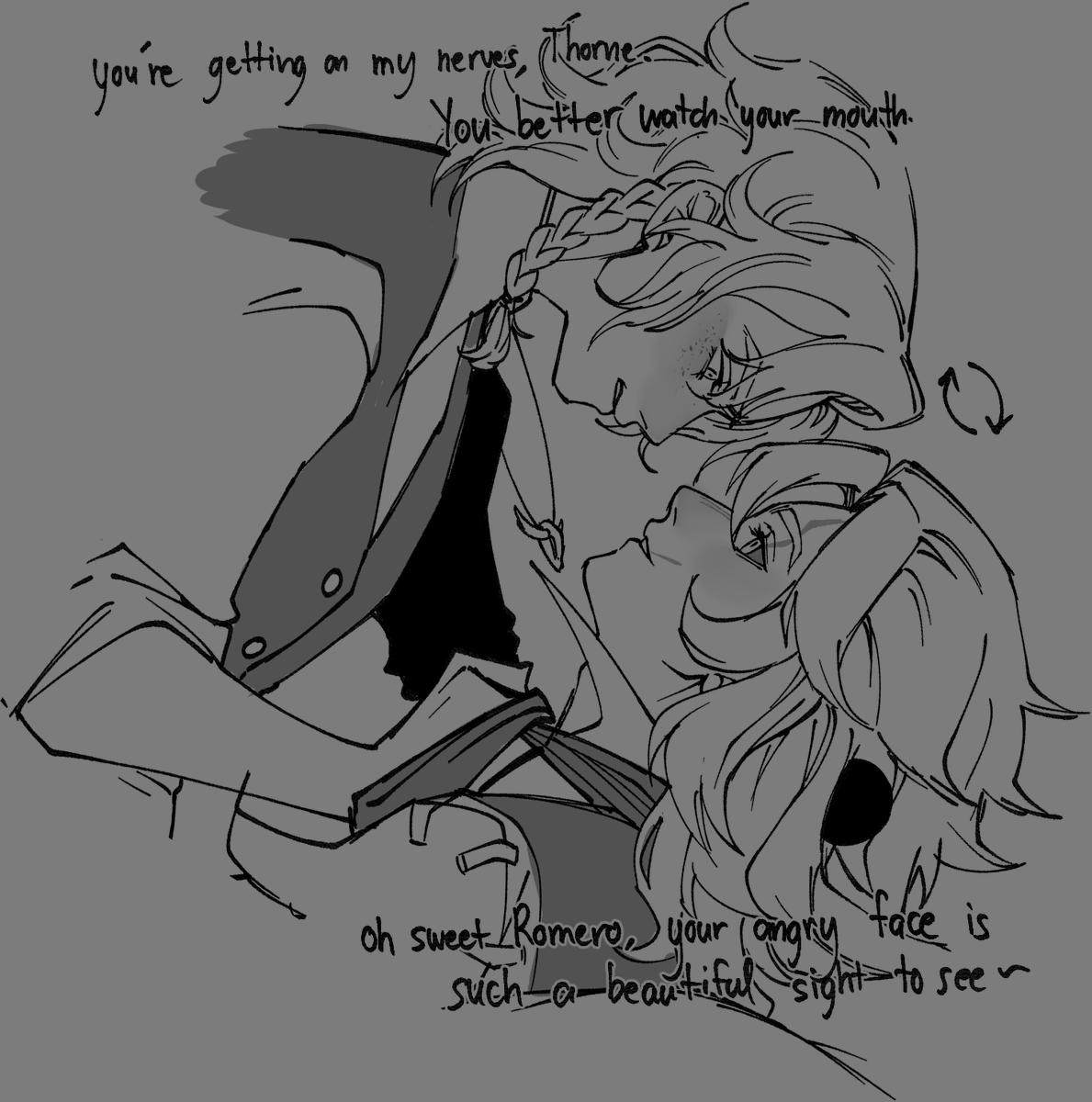teal_cat_art's tweet photo. 🌹🎱 But they swapped personalities?
#HernMarc
#ロメビリ
#斗台 https://t.co/r6s9kH60gJ