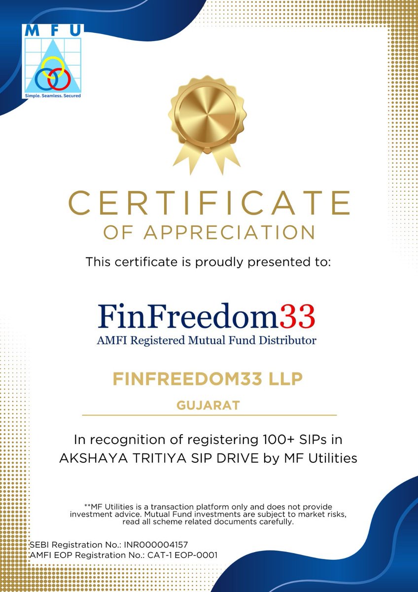 MF Utilities (Regn. No. INR000004157) tweet media