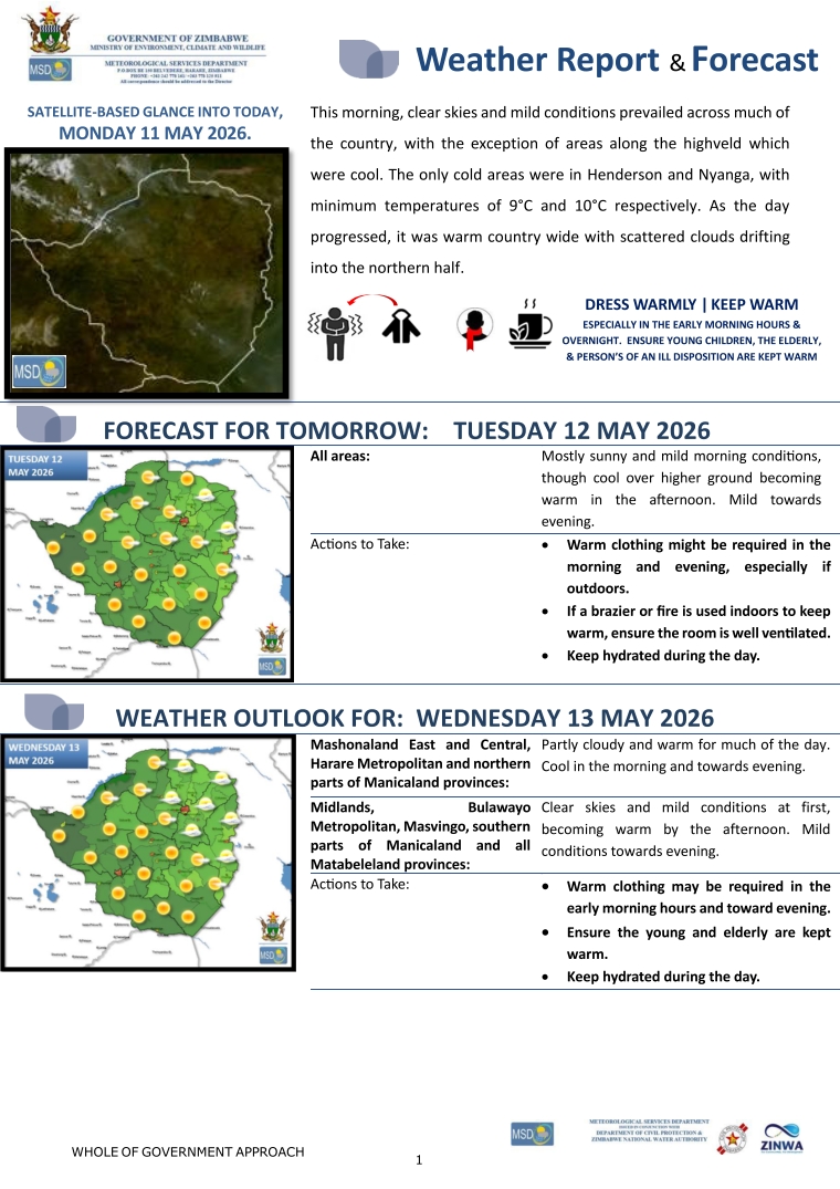 Meteorological Services Department of Zimbabwe tweet media