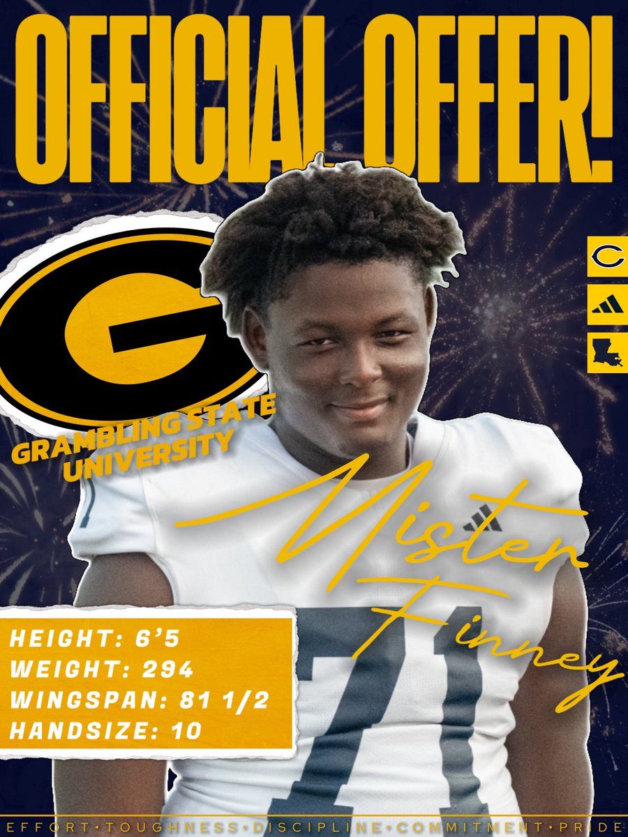 CarencroFB's tweet photo. Congratulations Mister on receiving an offer from Grambling State University! 

#Carencro #EXIT4 #GeauxBears #BeAChampion #Capitalize https://t.co/dkrEmyWbSn