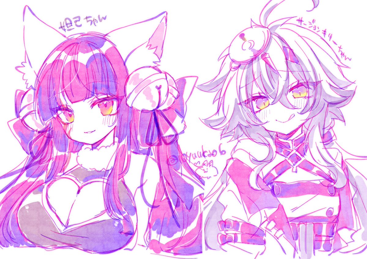 10yuuka06's tweet photo. 顔描くやつ
妲己ちゃんとサージョンキリーちゃん https://t.co/ghgdWBmYob