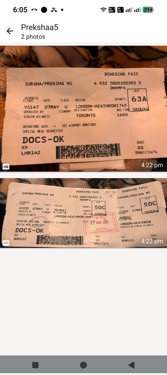 melody33371646's tweet photo. @VirginAtlantic pnr : DWRMF6 , I traveled from mumbai to Toronto via london. Took virgin s flight on 7/5/2026. I got broken luggage on Pearson airport, toronto. #Horribleservice by #virginatlantic. Need compensation https://t.co/VyhpjJ8Jkf