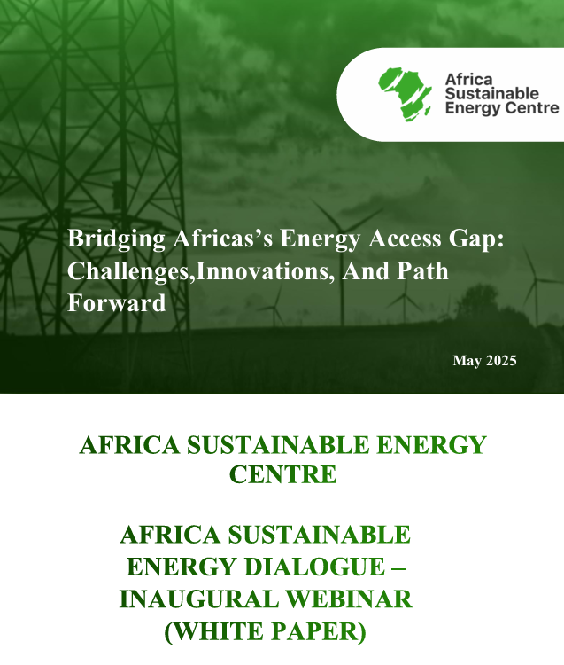 _asecgh's tweet photo. We are proud to launch the ASED 2025 White Paper, capturing key insights and recommendations from the Africa Sustainable Energy Dialogue held in May 2025.

A collective vision for Africa’s sustainable energy future. 🌍⚡

Read here: https://t.co/sliuBoLIxP https://t.co/ZRh4Zpc1aJ