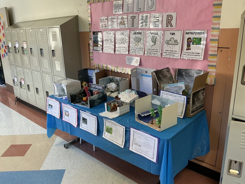 PEARLS_YPS's tweet photo. Our second grade students did an amazing job bringing their Wild Weather research to life! 🌪️🌊⛈️ https://t.co/aOOW3MXfdS