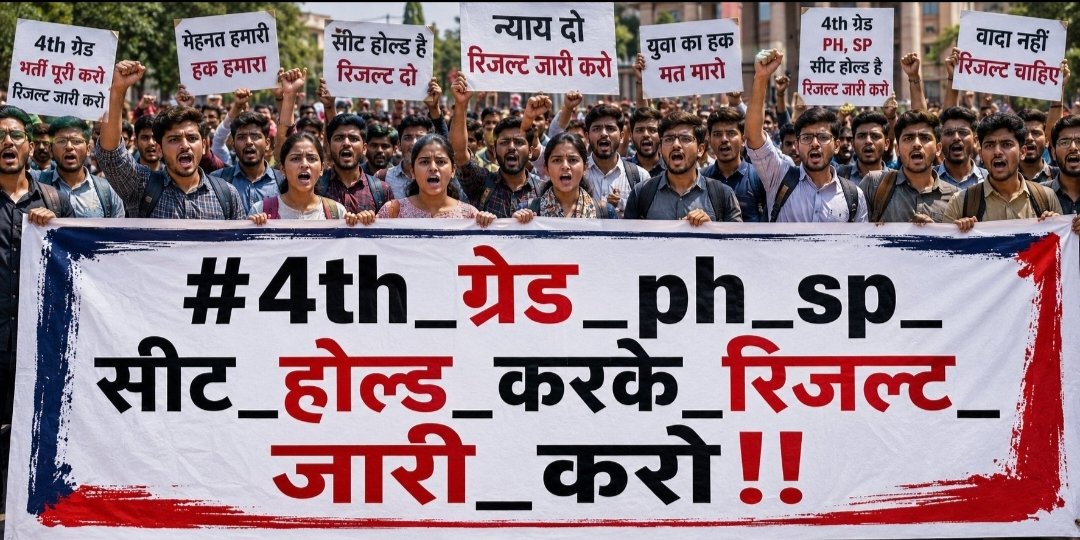 mathslover_01's tweet photo. #4th_ग्रेड_ph_sp_सीट_होल्ड_करके_रिजल्ट_जारी_करो
#Release_4thGrade_FinalResult
@RajCMO
@alokrajRSSB
@HANUMANKISAN https://t.co/0zvVGrYKmh