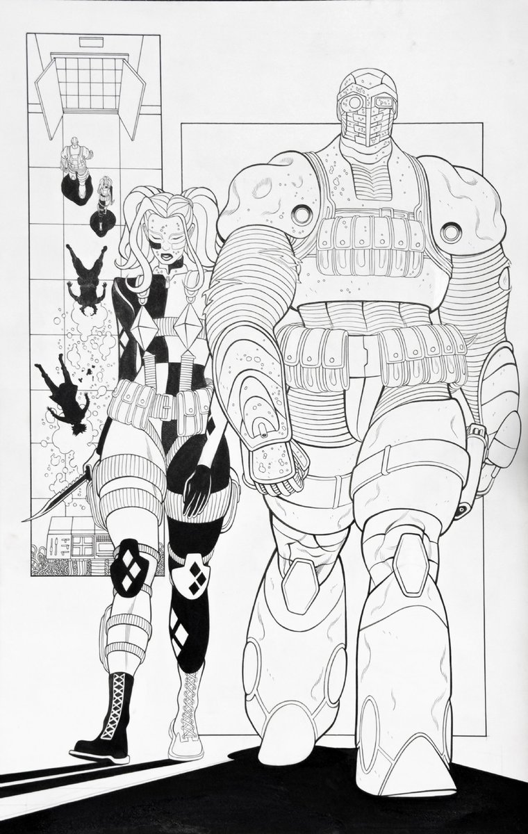 Harley Quinn and Deadshot, from DC's Suicide Squad, by Tradd Moore.