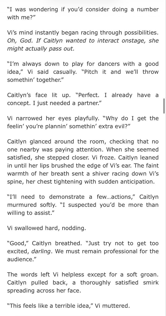 combinationseaf's tweet photo. CHAPTER NINE of TCNF? You bet your sweet ass! My #CaitVi Burlesque AU is JUST ABOUT to hit 2000 hits 🙏

https://t.co/0xSKe5tFbc https://t.co/Usk02EmNc1