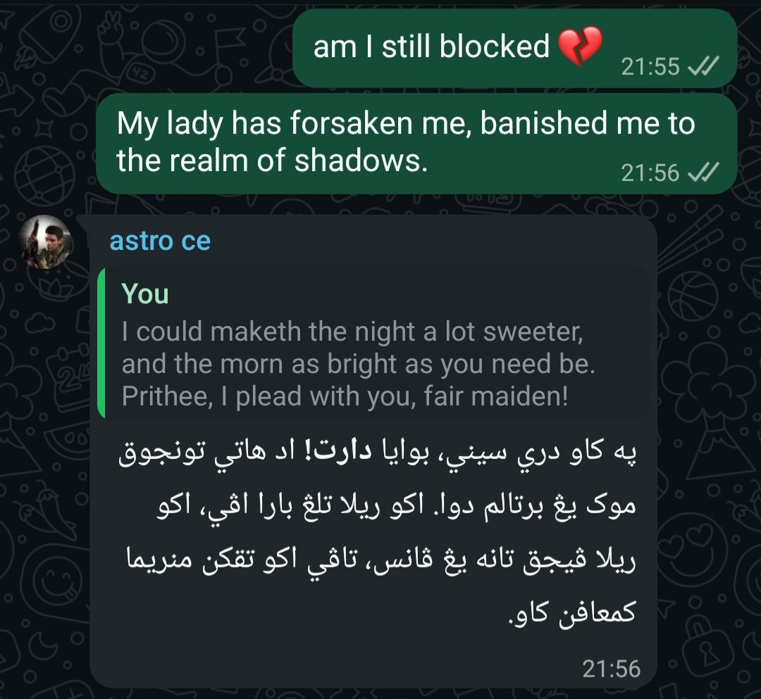 1napologies's tweet photo. impromptu RP in the gc os crazy bro I could never come up with something like this https://t.co/zHo028seej