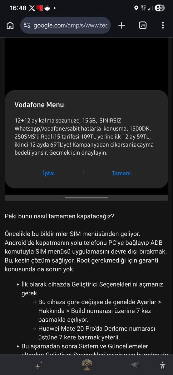 kaantweet's tweet photo. @business I wonder if you, like your authorities in Türkiye, can use system messages so immorally abroad as well. Vodafone Turkey is using the emergency system for advertising. I wonder if you can do this kind of dirty work internationally without permission. https://t.co/ahJxDOwRfU