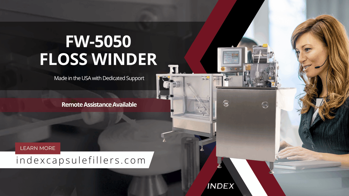IndexCapFillers's tweet photo. Production delays cost time and output.

The FW-5050 Floss Winder helps keep operations moving with reliable performance + remote support.

Learn more:
https://t.co/Js5UdT2yvb https://t.co/XuCA1KADLJ