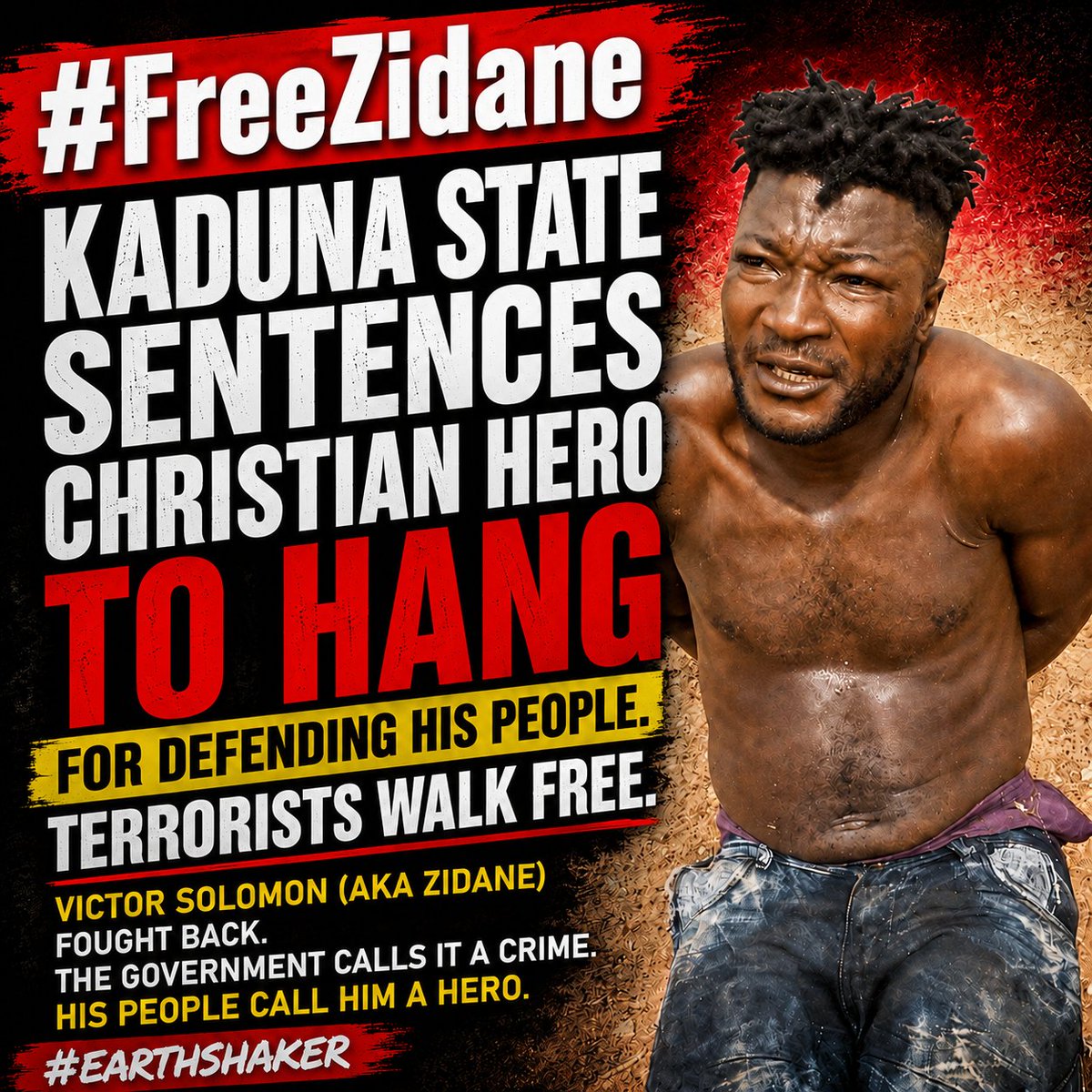 In Nigeria, a Christian villager defended his people. The state sentenced him to hang. The terrorists walked free.

--- 

A state high court in Kaduna, northern Nigeria, has sentenced a man to hang for defending his people.

His name is Victor Solomon. His Adara community —