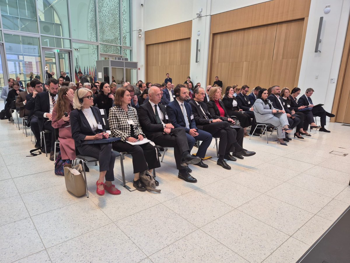 rccint's tweet photo. RCC Secretary General @amer_kap today at the Advancing Employment and Social Policy Together conference hosted by @BMAS_Bund in #Berlin as part of the #BerlinProcess framework.

Together with @DelinaIbrahimaj, Minister of Economy and Innovation, Besar Durmishi Minister of Economy and Labor, and Jelena Vasić, Senior Advisor for Creation of Active Employment Measures, RCC SG spoke at the “Promoting employment: Effective strategies for resilient and inclusive labour markets” panel on common labour market challenges, including skills gaps, demographic pressures, labour mobility, and public employment services modernisation.

“Regional cooperation is not an additional layer of work, but a practical necessity. No one else will build resilient labour markets for the Western Balkans but the authorities of the region, working together and for the benefit of their citizens. RCC will continue to support that work by connecting regional cooperation with EU processes, and by helping ensure that commitments produce visible, measurable results” said RCC SG.

At the conference ministers also presented and launched the Berlin Process Work Plan on Employment and Social Policy aiming to strengthen cooperation in areas such as labour mobility, skills development, modernisation of employment services and closer alignment with EU systems

Read more 👉🏻 https://t.co/yI9OLjYFKD

#poweredbyRCC 🇪🇺