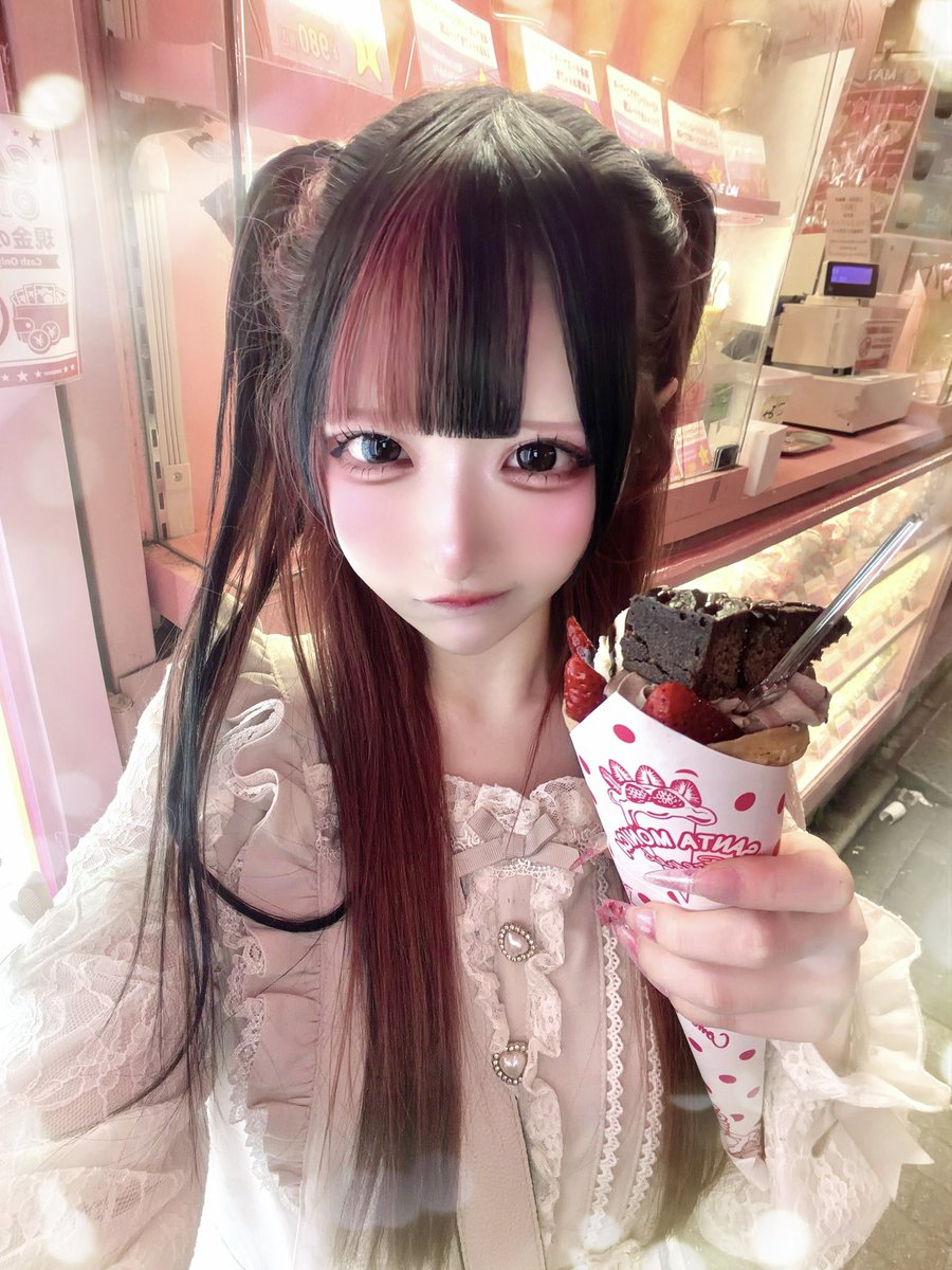 スピック&amp;スパン  ピンク クレープジョーゼットブラウス クレープ専門店「クレープとエスプレッソと」大阪・中崎町に新店、ゆず