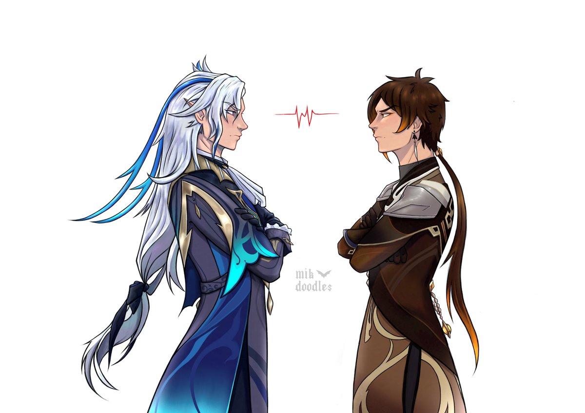 mikdoodle's tweet photo. dragon tension 🐉 

#genshinimpact #zhongli #neuvillette #neuvilli #zhonglette https://t.co/SQzqxkz2ly