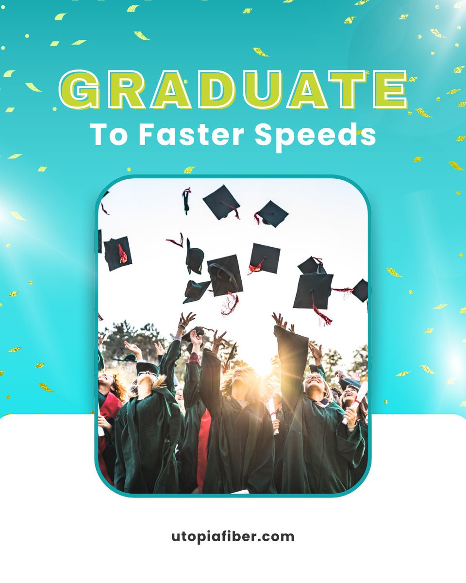 UTOPIAFiber's tweet photo. Big goals deserve fast speeds 🎓
Utah grads know the grind… now enjoy speeds that don’t slow you down

https://t.co/432BwLFcoQ

#UTOPIAFiber #Fiberinternet #ChosenByUtah #OpenAccess #Utah https://t.co/TCoCKmV2uR