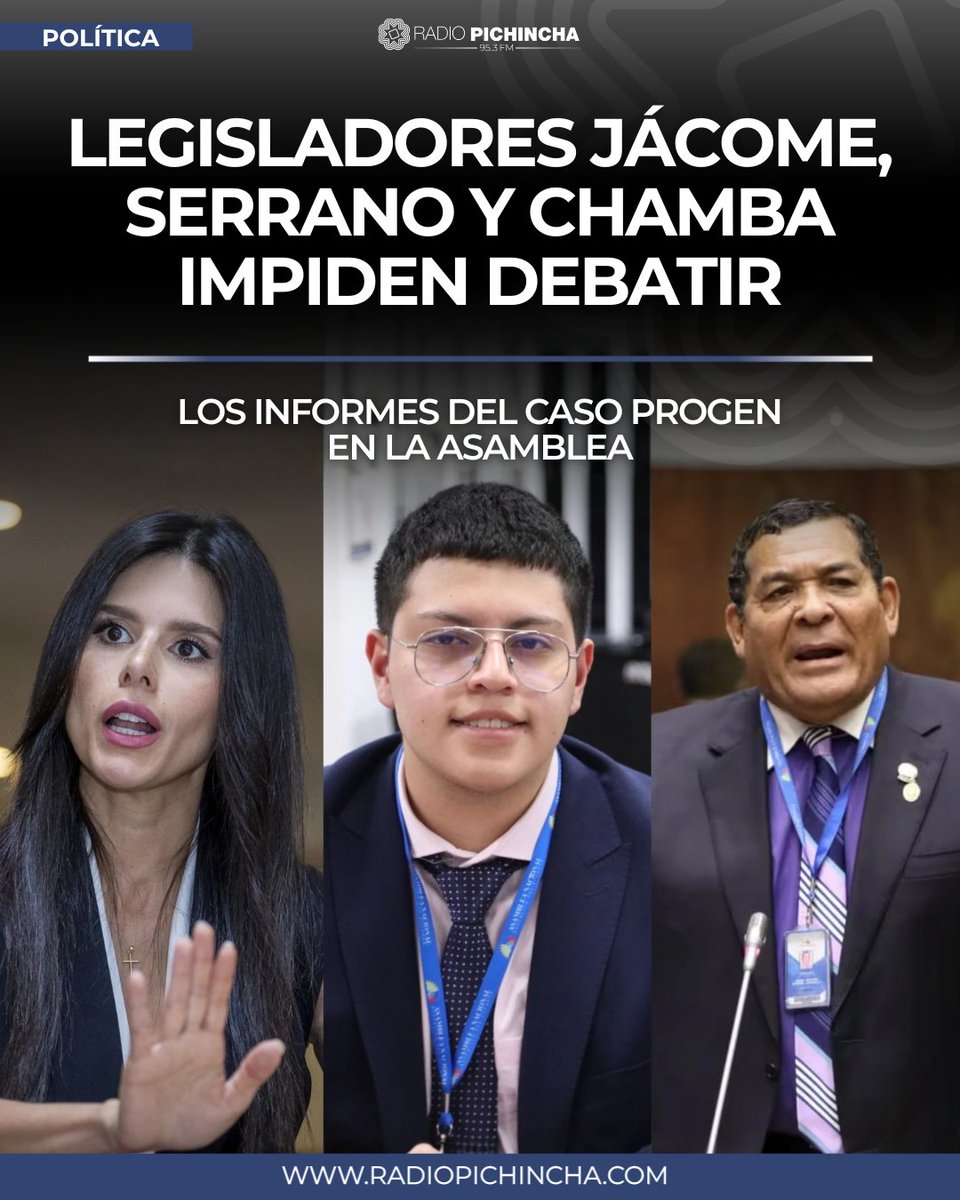 🏛️#Política | Con votos de los asambleístas de ADN, la Comisión de Transparencia negó discutir los informes sobre los contratos de Progen, que dejaron a los ecuatoriano un perjuicio de USD 110 millones.
#LaRadioDeLasNoticias
Los detalles⤵️
radiopichincha.com/legisladores-j…