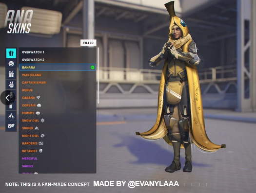 if theyre adding more fan-made skins then we need the ana banana skin to finally come true